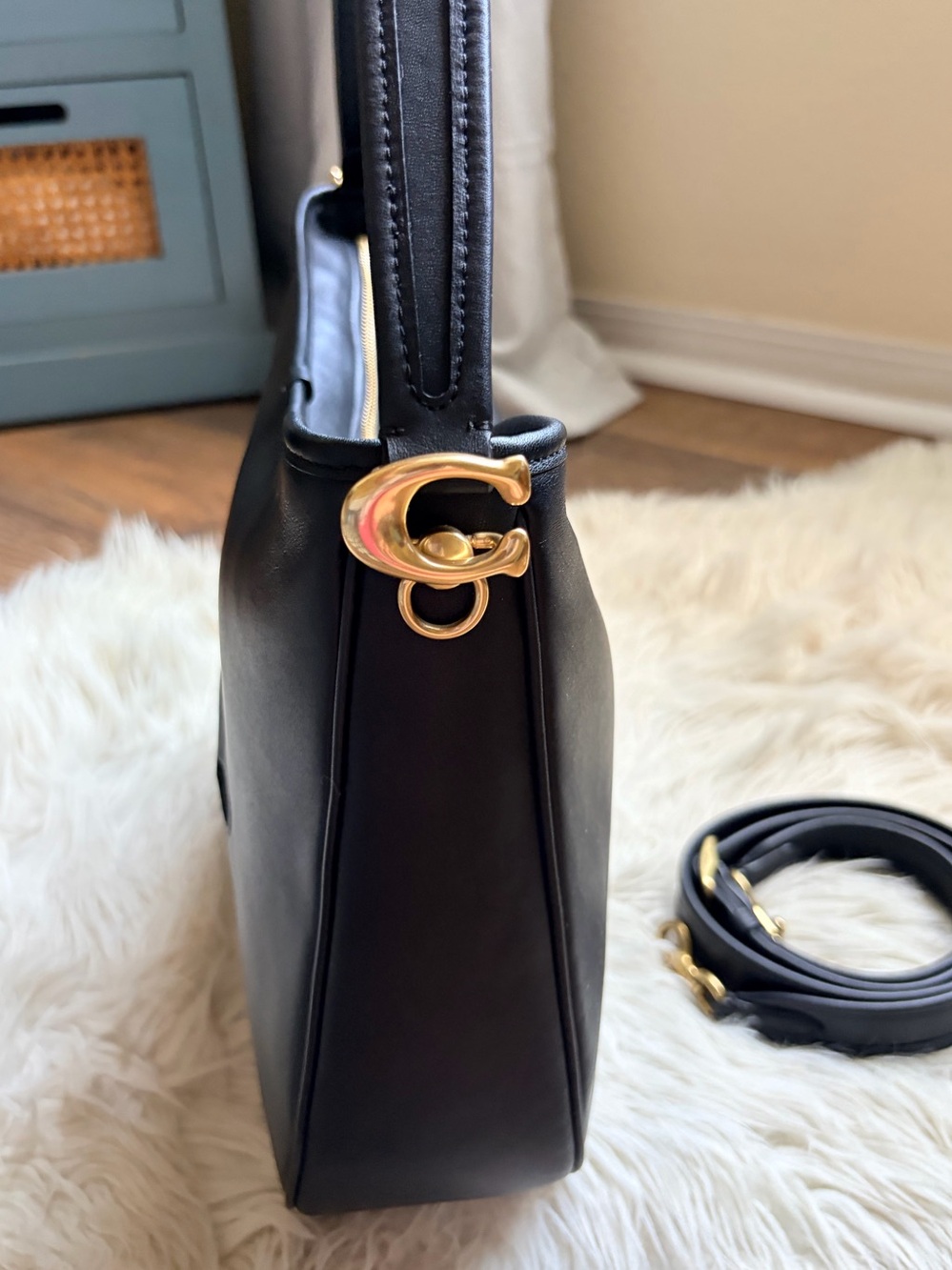 Coach Soft Tabby Hobo Calf Leather B4/Black - Picture 7 of 17